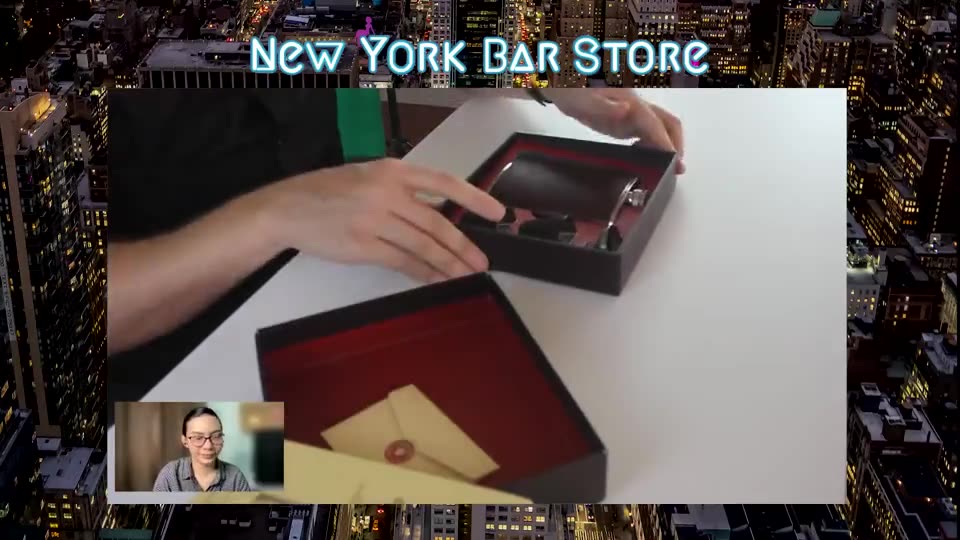 Faith and Mike unbox the leather flask set