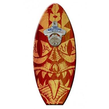 Featured image for “Mean Tiki – Wooden Surfboard Wall Mounted Bottle Opener”