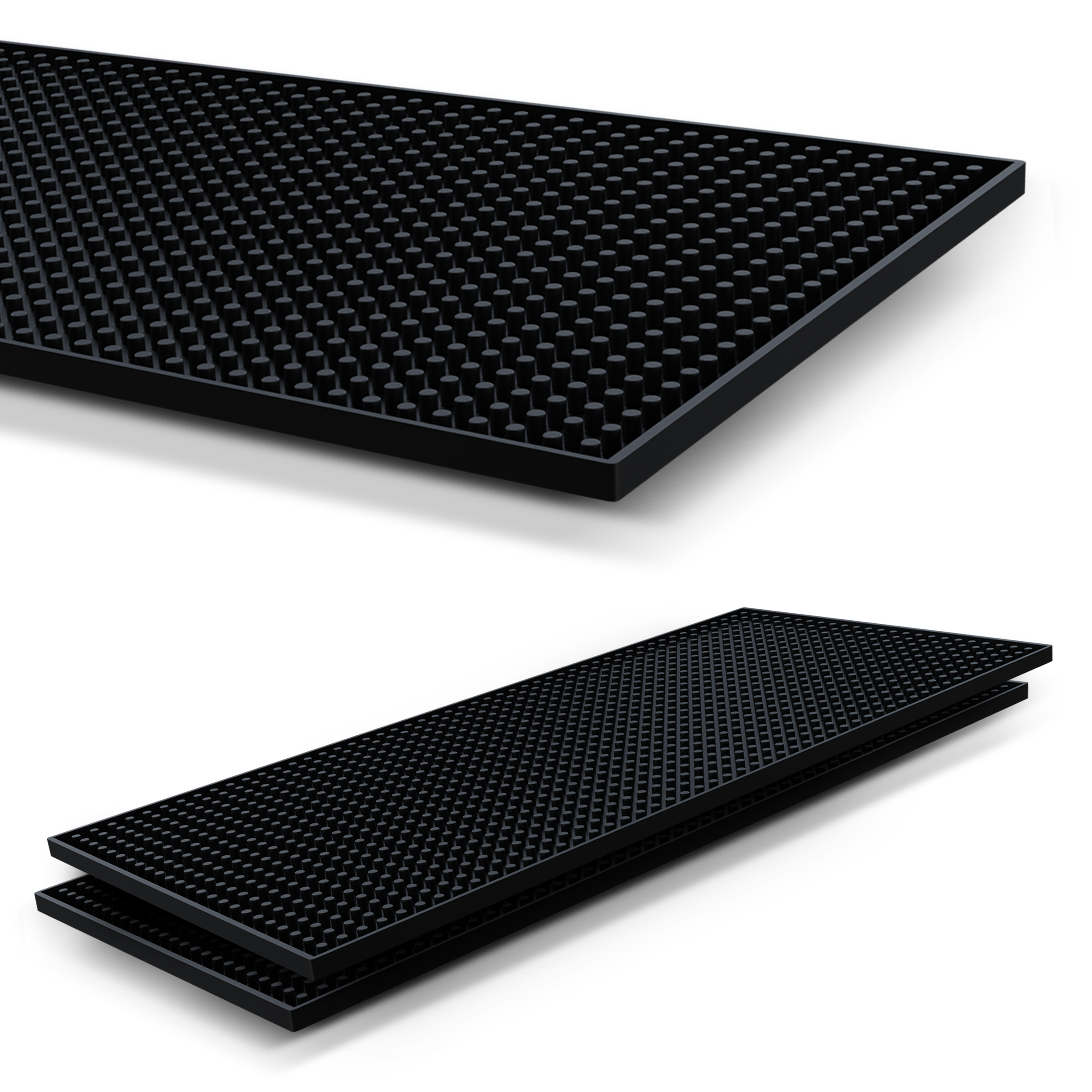 Esatto 6” x 12” – 2 Piece Black Shaker Mat (SHAMAT)