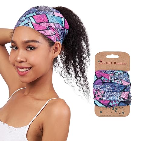 Featured image for “Boho Bandeau Headbands – Geo Pink and Paisleys Pattern”