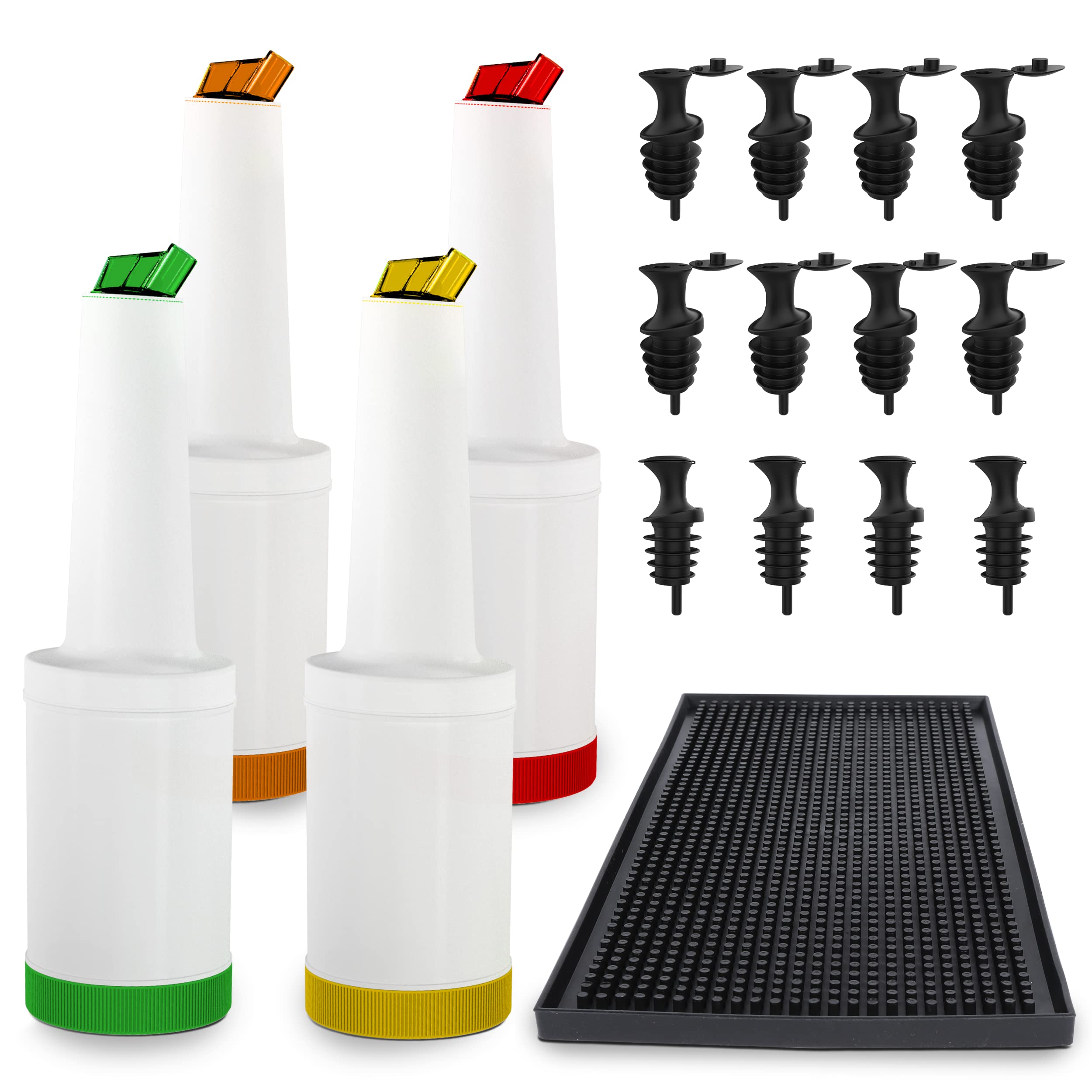 Featured image for “4 Save N Serve Bottles, 1 Bar Mat”